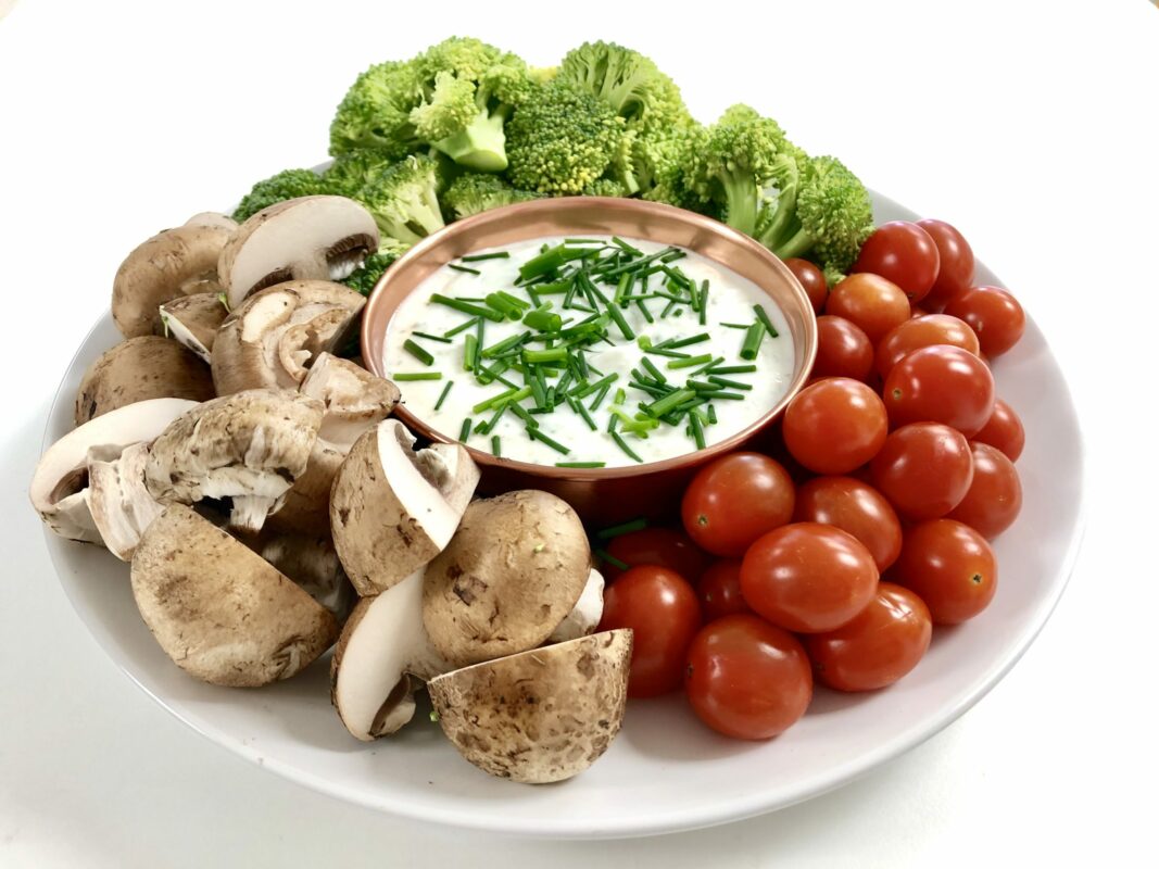 Health...ier Onion Veggie Dip <br />(...or chip dip, we can't stop you)