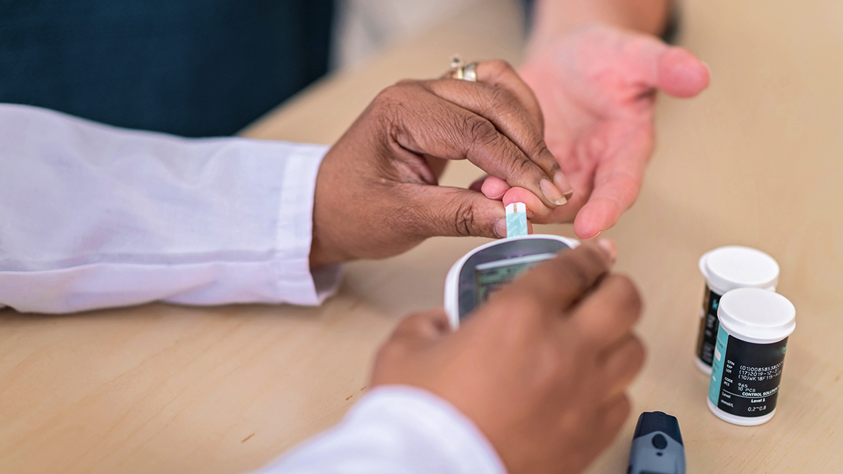 A patient with diabetes