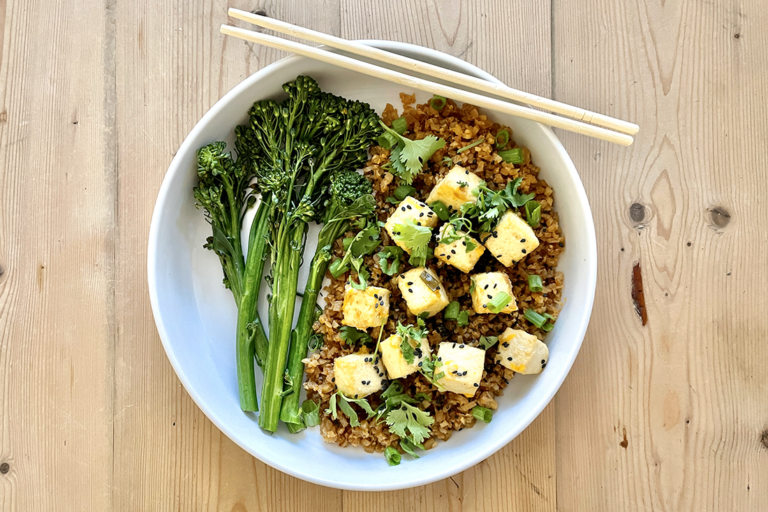 Baked Orange Tofu Bowl