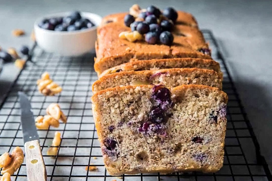 Keto Blueberry Walnut Pound Cake