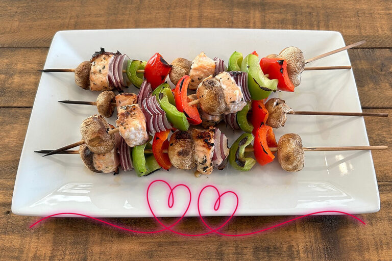 salmon skewers