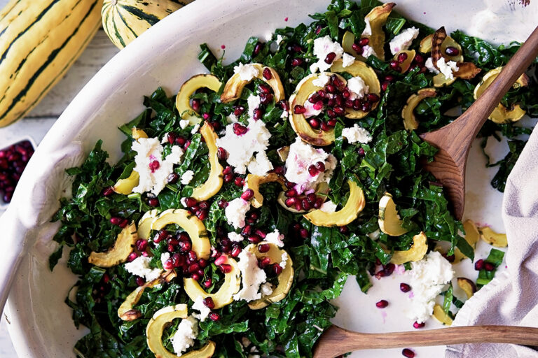 kale and delicata squash salad