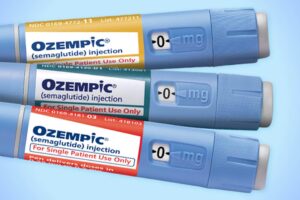 Injectable type 2 diabetes medication Ozempic in various doses