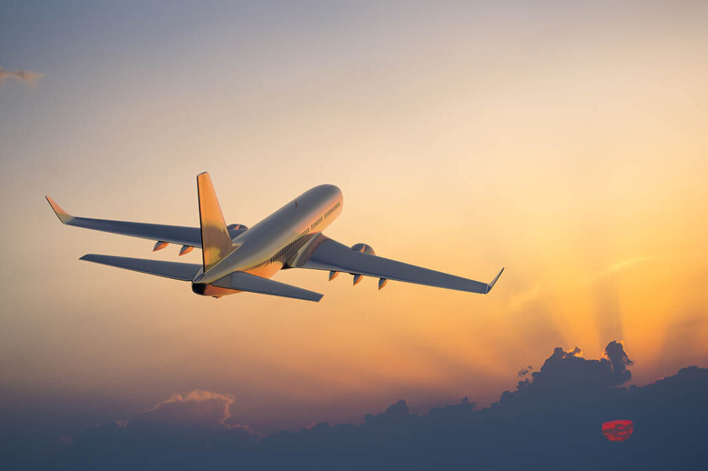 A commercial airline takes off and may affect insulin pump delivery 