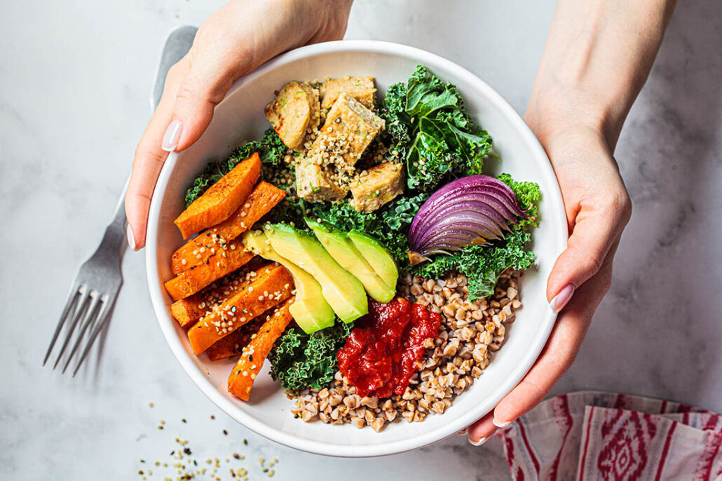 Example of a health meal option for people with diabetes