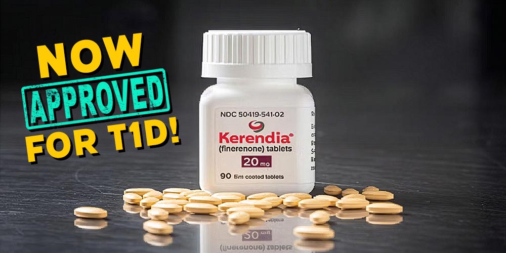 Bottle of Kerendia tablets to treat kidney disease
